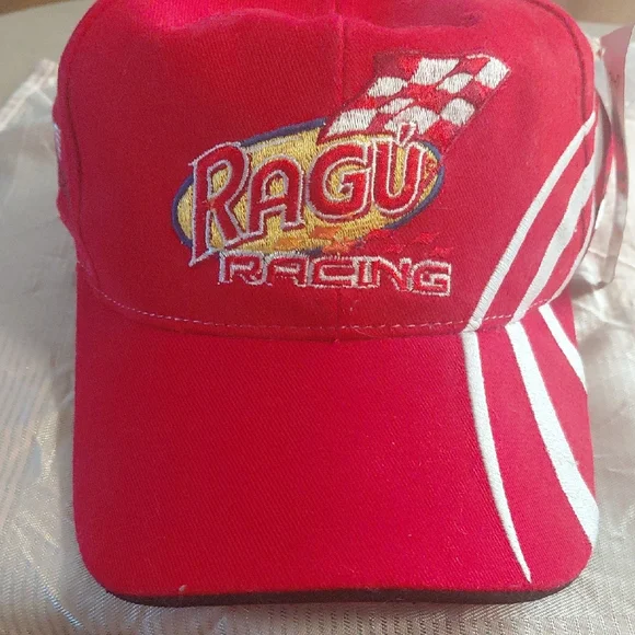 Nascar Red Ragú Racing Cap - Picture 1 of 7
